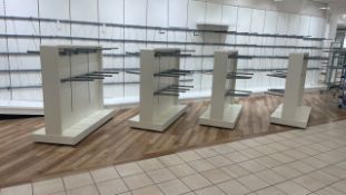 White Gloss Mobile Merchandise Units x4