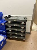 Plastic Debenhams Wheeled Trolleys x5