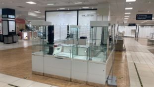 Retail Area Of Modern White High Gloss & Glass Units