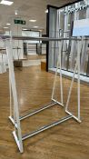 White A-Frame Hanging Rails x2