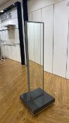 Mirror on Black Wheeled Plinth