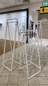 White Metal A-Frame Display Stands x4