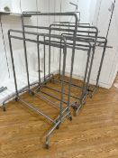 Grey Metal Clothing Rails x6