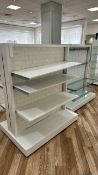 White Dual Facing Display Shelves x5