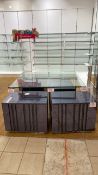 Glass and Metal Clothing Display Units x4