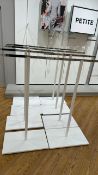Metal Hanging Stands with White Gloss Base x8