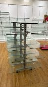 Dual Sided Glass Display Shelves x2