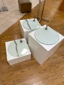 White Mannequins Stands and Bases x3