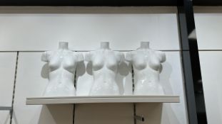 White Gloss Female Mannequin Torso x3