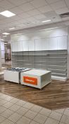 Wall of Retail Shelving and Display Stands