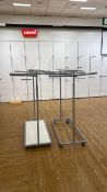 Metal Clothing Display Rails x2