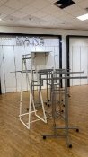 Wheeled Metal Clothing Hanger Display Units x 5