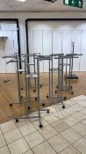 Metal Hanging Display Rails x5