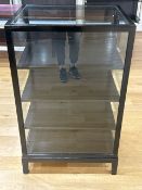 Black Wood and Glass Display Unit