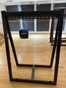 Wooden Hanging Rail with Leather Hanging