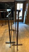 2x Wooden Hanging Rails