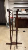 2x Wooden Hanging Rails