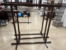 3x Wooden Hanging Rails
