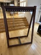 Wooden Hanging Rail with Leather Hanging