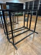 4x Black Wooden Hanging Rails