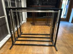 4x Black Wooden Hanging Rails