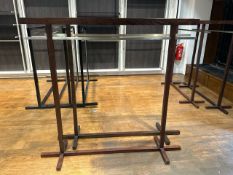 2x Wooden Hanging Rails