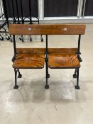 2x Joined Wooden Seats