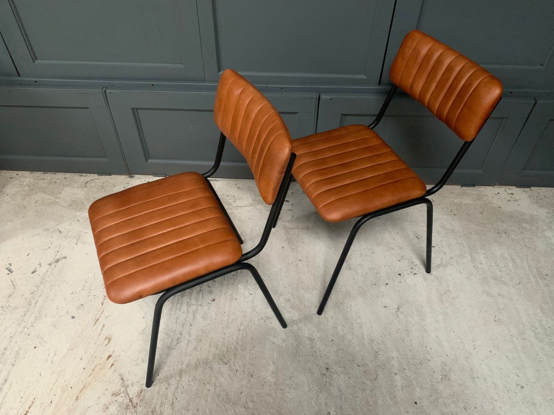 Industrial Vintage Style Dining Chairs - Image 3 of 3