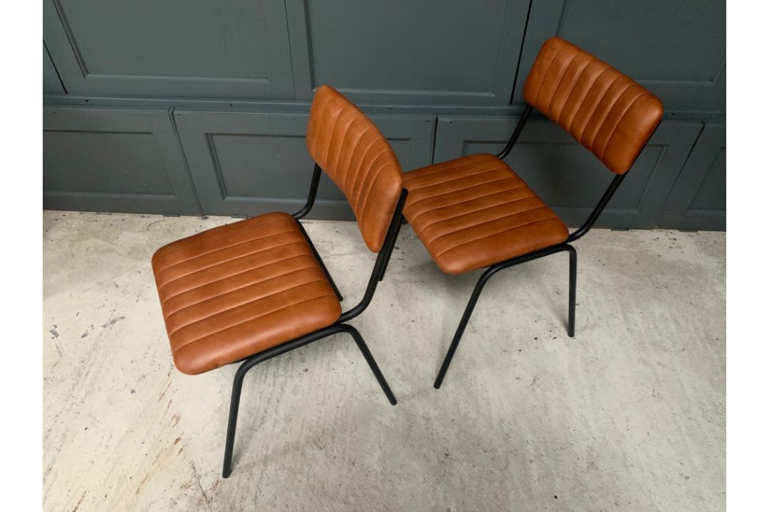 Industrial Vintage Style Dining Chairs - Image 3 of 3