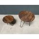 Pair Of Rustic Indian Tigari Side Tables - Image 2 of 4