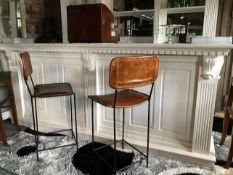 Vintage Leather Bar Stools