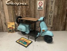 1970'S Original Bajaj Vespa Upcycled Into A Counter/Table