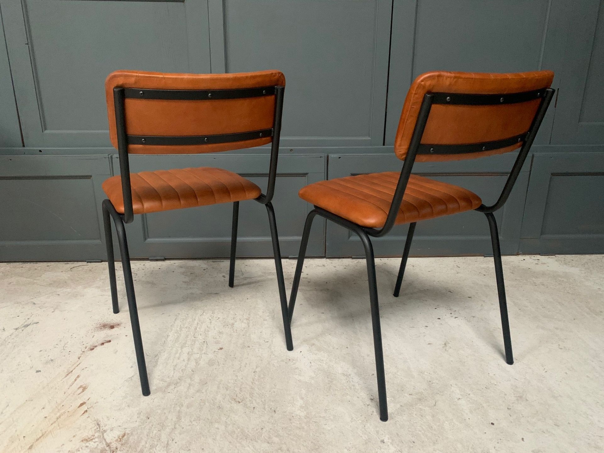 Industrial Vintage Style Dining Chairs - Image 2 of 3