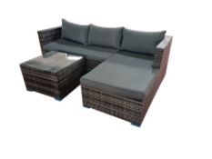 Rattan Grey 3P/C Optional Corner Suite