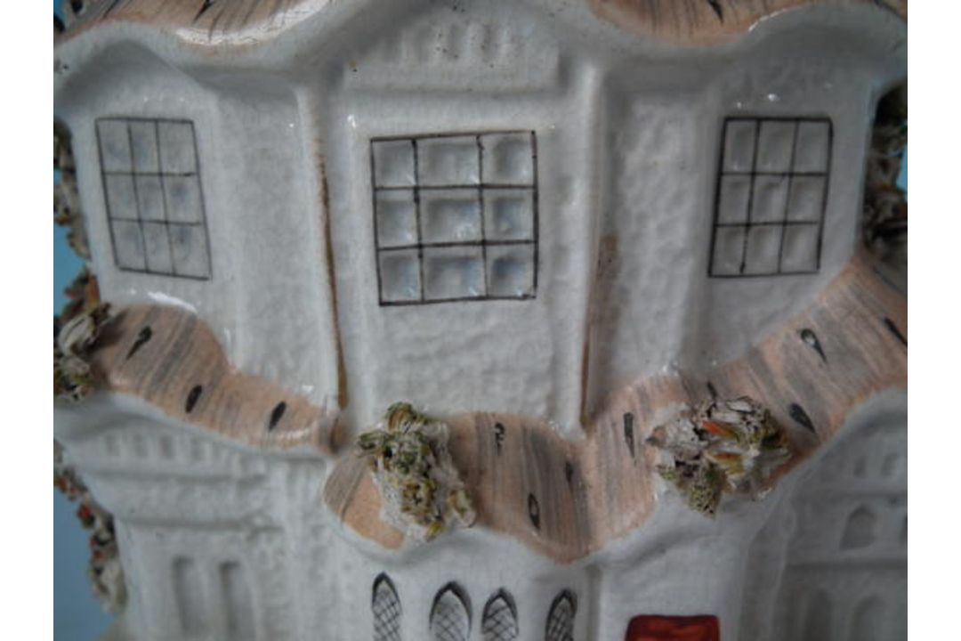 Staffordshire Pottery Two Storey House With Thatched Roof - Image 12 of 15