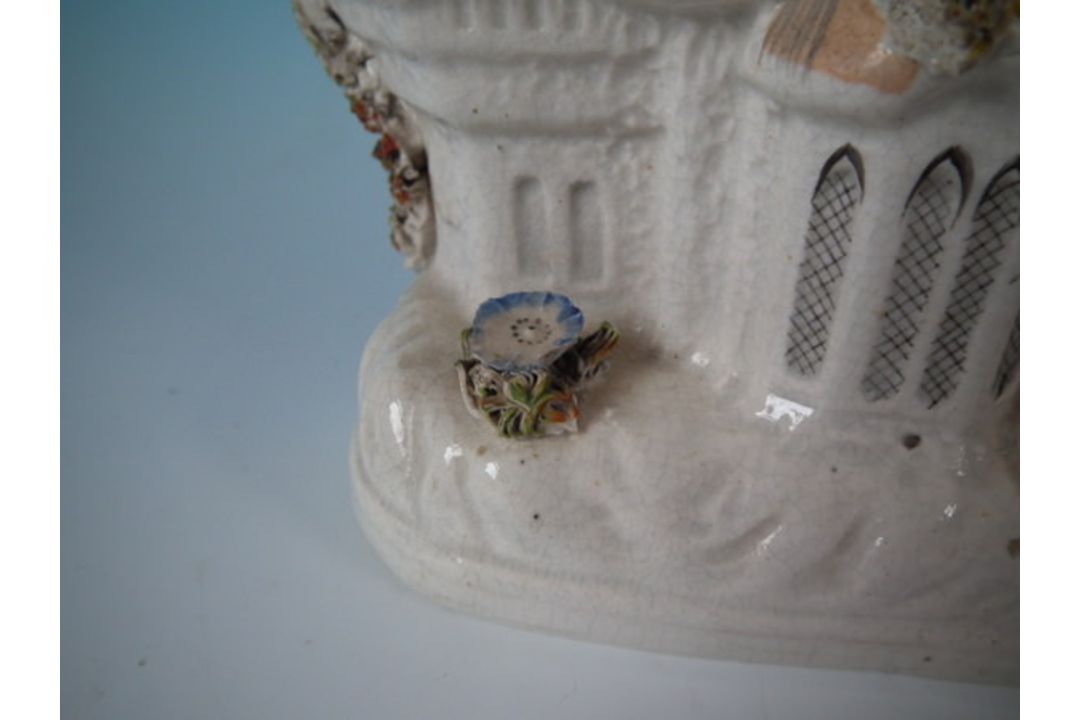 Staffordshire Pottery Two Storey House With Thatched Roof - Image 6 of 15