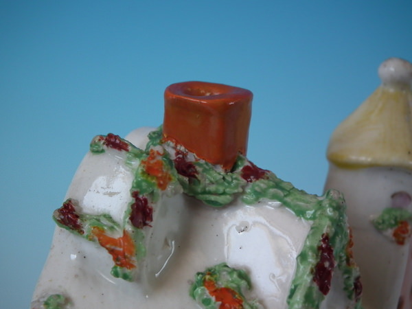 Staffordshire Pottery House With Barrel Pastille Burner - Image 12 of 13