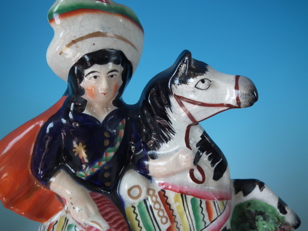 Pair Staffordshire Pottery Soldiers On Horseback - Image 10 of 20