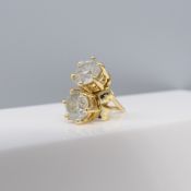 Pair Of 18ct Yellow Gold 1.05 Carat Diamond Ear Studs, Certificated