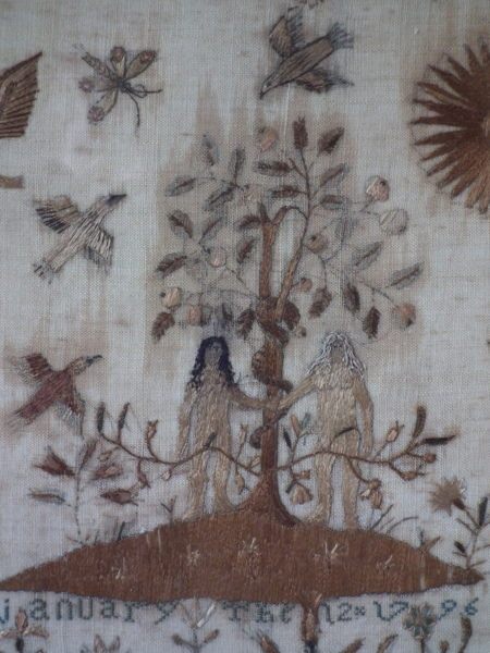 Georgian Sampler, 1796 Adam & Eve Sampler By Charlotte White - Image 5 of 30