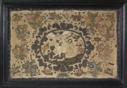 1639 Stumpwork Embroidery, 'Abraham & Isaac' By EM