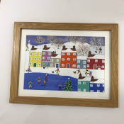 Original Painting By Gordon Barker 'Nearly Christmas'