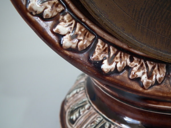 Victorian Majolica Clock With Dolphin Handles - Image 10 of 10