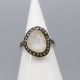 Stunning Moonstone Dress Ring With A Diamond Halo, In Gold-Plated Silver - Image 6 of 6