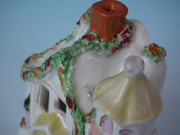 Staffordshire Pottery House With Barrel Pastille Burner - Image 11 of 13