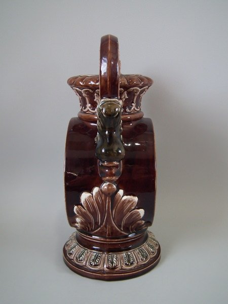Victorian Majolica Clock With Dolphin Handles - Image 2 of 10