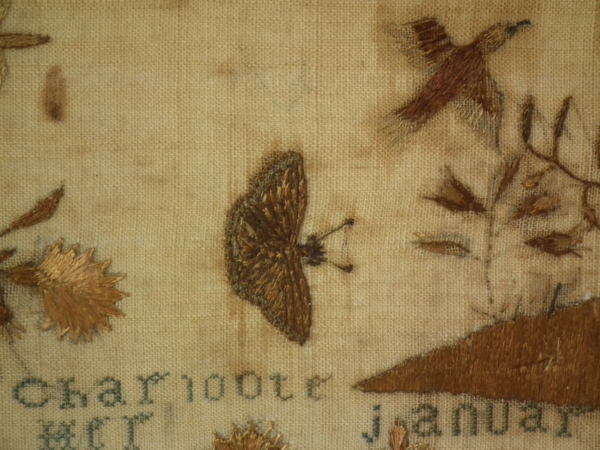 Georgian Sampler, 1796 Adam & Eve Sampler By Charlotte White - Image 10 of 30