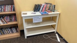 White Wooden Table With Shelves