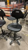 Black High Swivel Stools x3