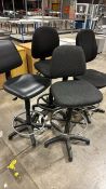 Black Swivel High Stools x4